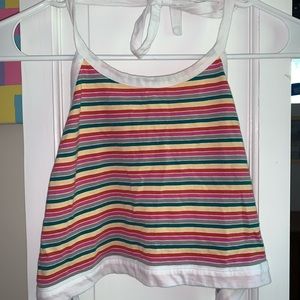 Urban Outfitters Rainbow Halter Crop Top